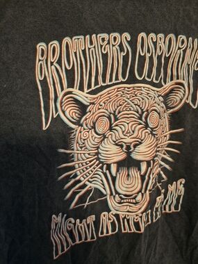 Unisex - Brothers Osborne - Tiger Tee with Retro 3D Print - 2XL - Dark Charcoal